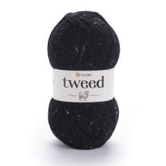 YARNART TWEED - KIRÇILLI EL ÖRGÜ İPİ 228 - SİYAH