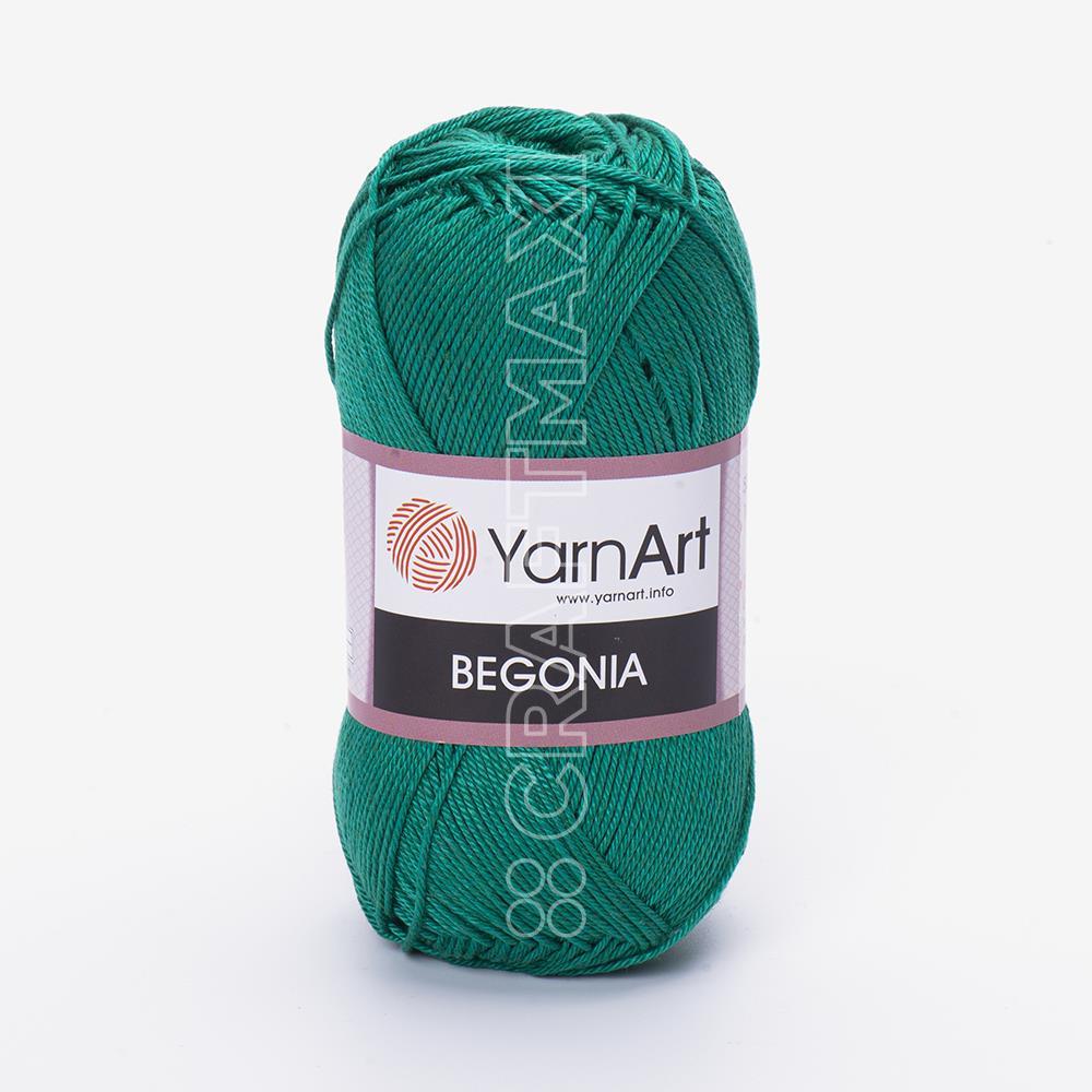 YARNART BEGONIA - MERSERİZE EL ÖRGÜ İPİ KOYU YEŞİL - 6334