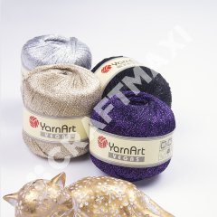 YARNART VEGAS - SİMLİ EL ÖRGÜ İPİ SİYAH - 43