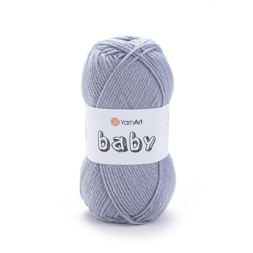 YARNART BABY - BEBEK EL ÖRGÜ İPİ BUZ GRİSİ - 3072