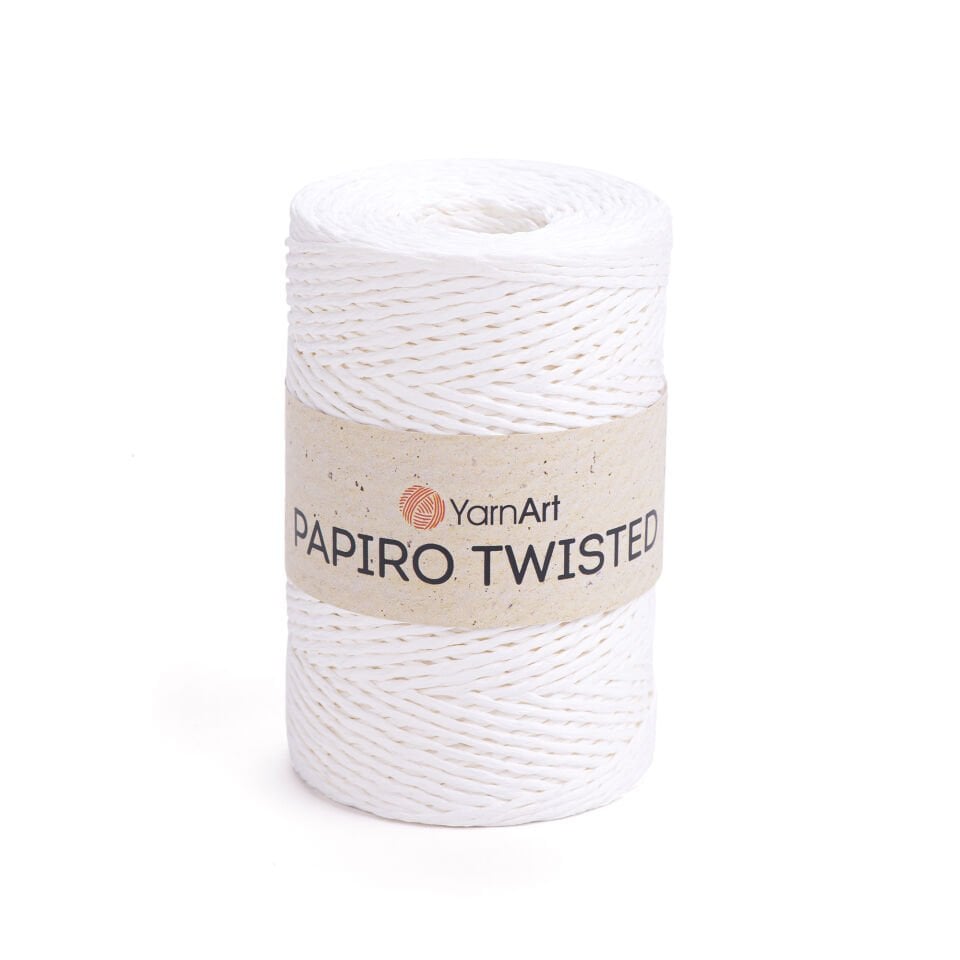 YARNART PAPIRO TWISTED - KAĞIT İP BEYAZ - 1311