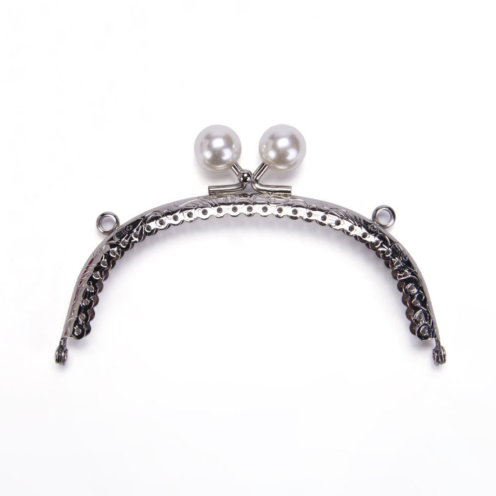 OVAL BEYAZ BONCUKLU BURS 12,5 CM GÜMÜŞ