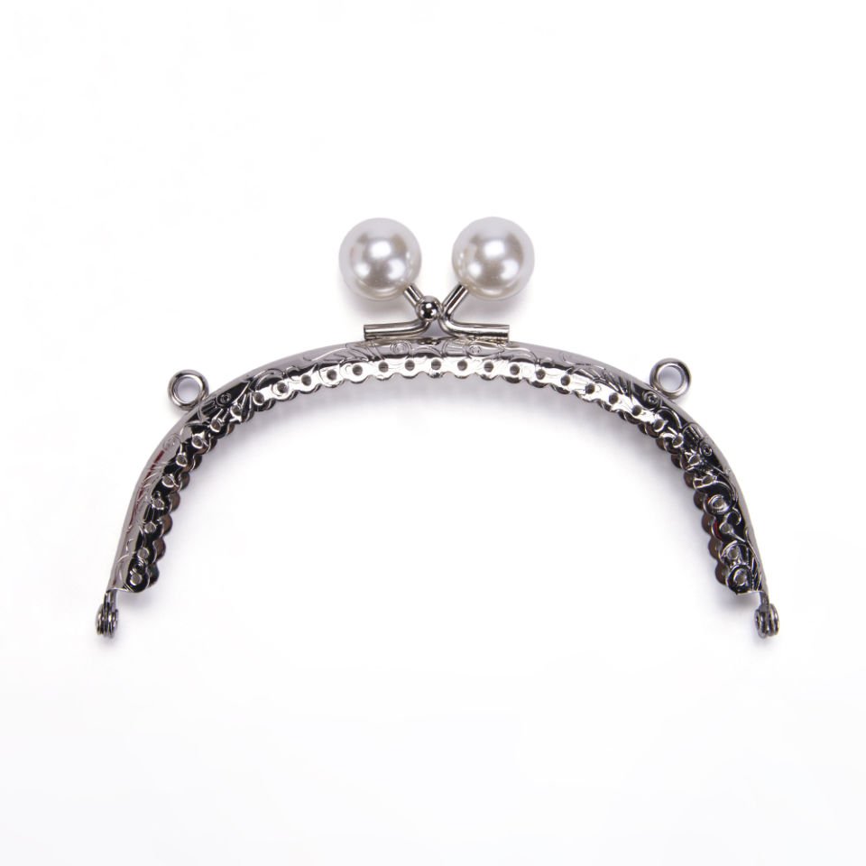 OVAL BEYAZ BONCUKLU BURS 12,5 CM GÜMÜŞ