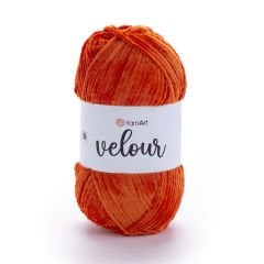 YARNART VELOUR - KADİFE EL ÖRGÜ İPİ TURUNCU - 865