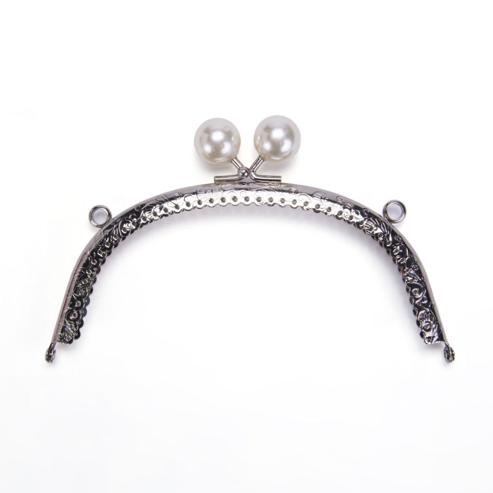 OVAL BEYAZ BONCUKLU BURS 16,5 CM GÜMÜŞ