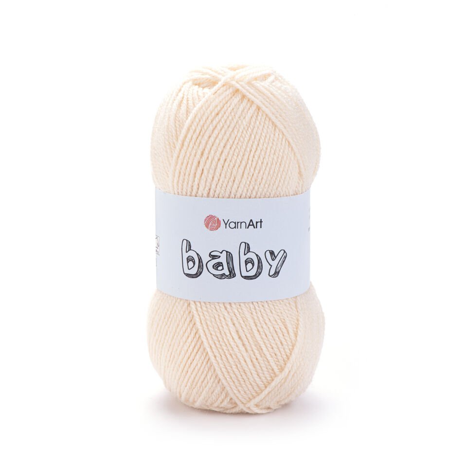 YARNART BABY - BEBEK EL ÖRGÜ İPİ KOYU KREM - 854