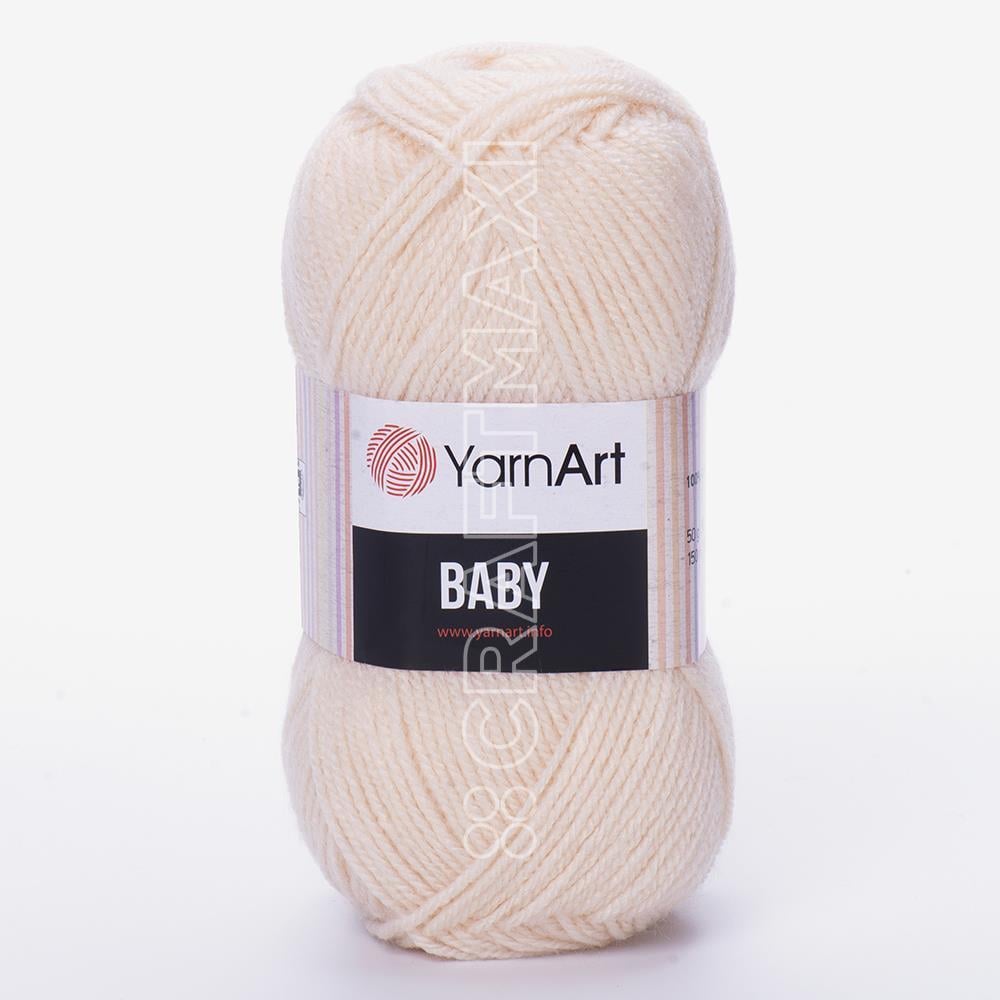 YARNART BABY - BEBEK EL ÖRGÜ İPİ KOYU KREM - 854