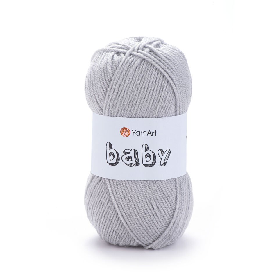 YARNART BABY - BEBEK EL ÖRGÜ İPİ AÇIK GRİ - 855