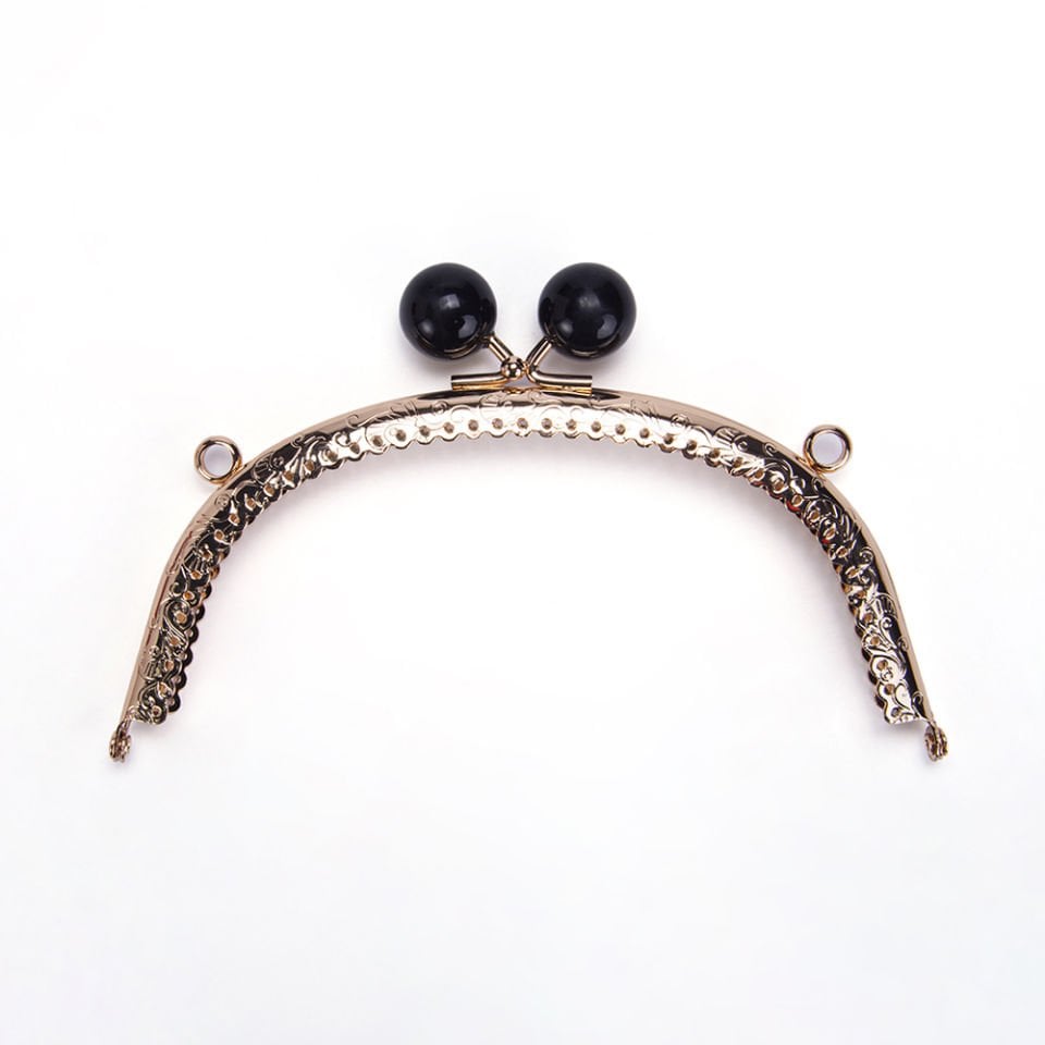 OVAL SİYAH BONCUKLU BURS 16,5 CM ROSE