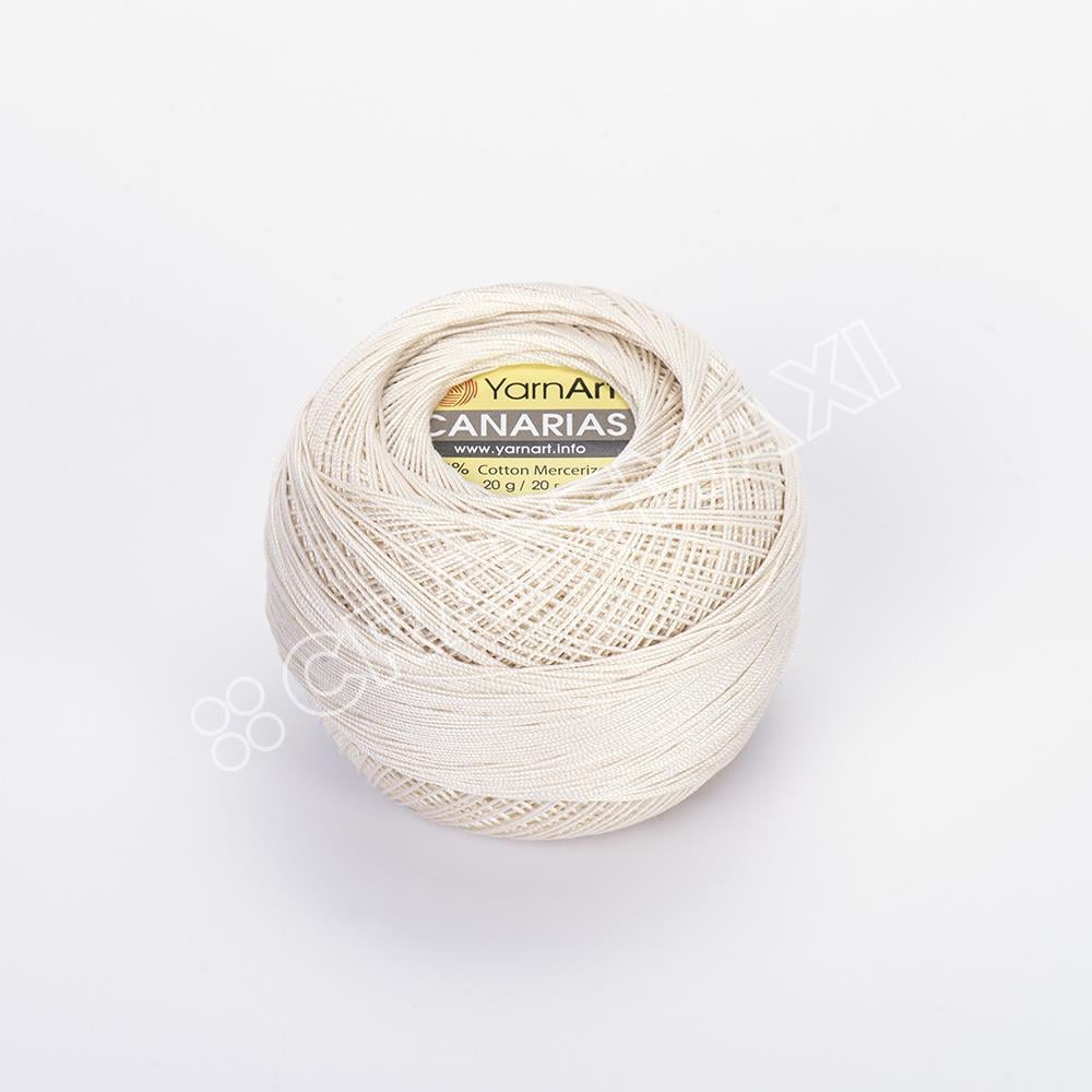 YARNART CANARIAS - MERSERİZE DANTEL İPİ KREM - 6194
