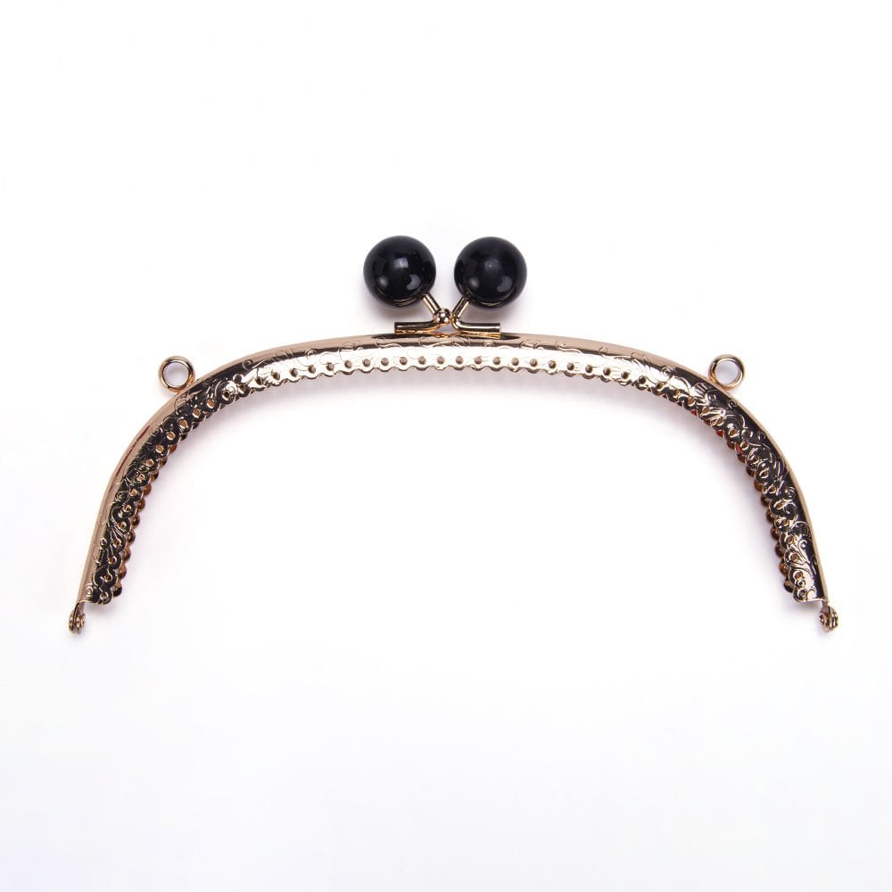 OVAL SİYAH BONCUKLU BURS 20,5 CM