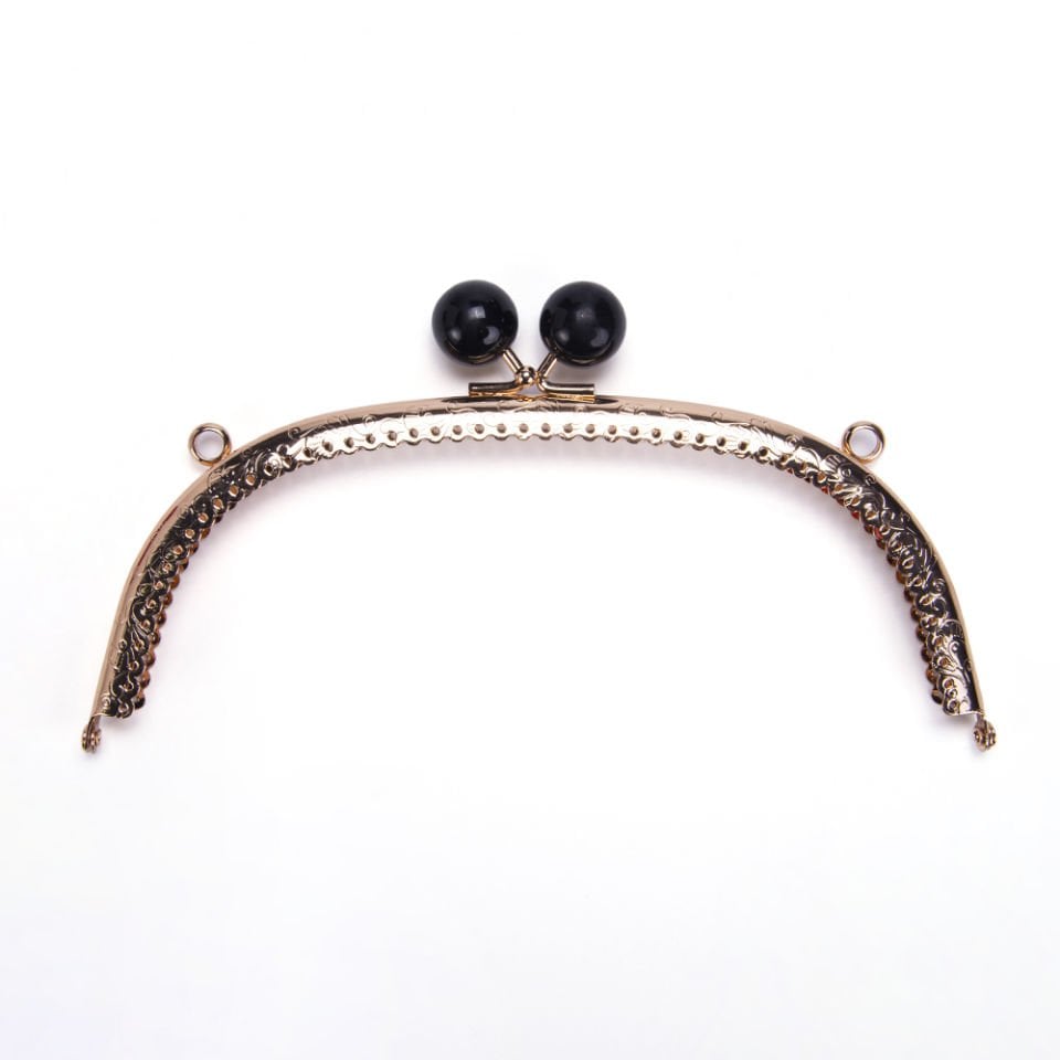 OVAL SİYAH BONCUKLU BURS 20,5 CM