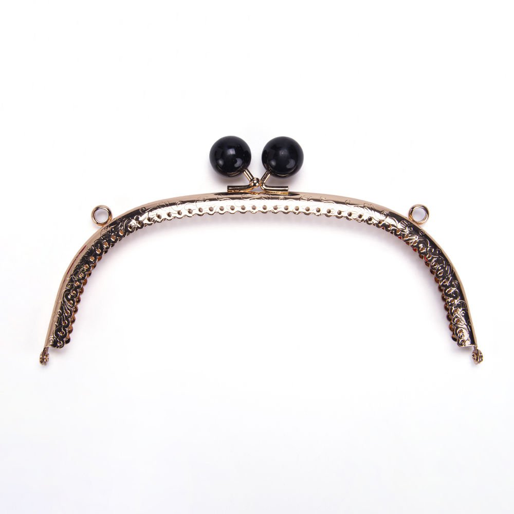 OVAL SİYAH BONCUKLU BURS 20,5 CM ROSE