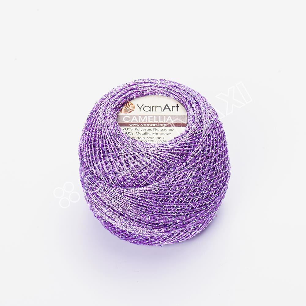 YARNART CAMELLIA - SİMLİ DANTEL İPİ LİLA - 414
