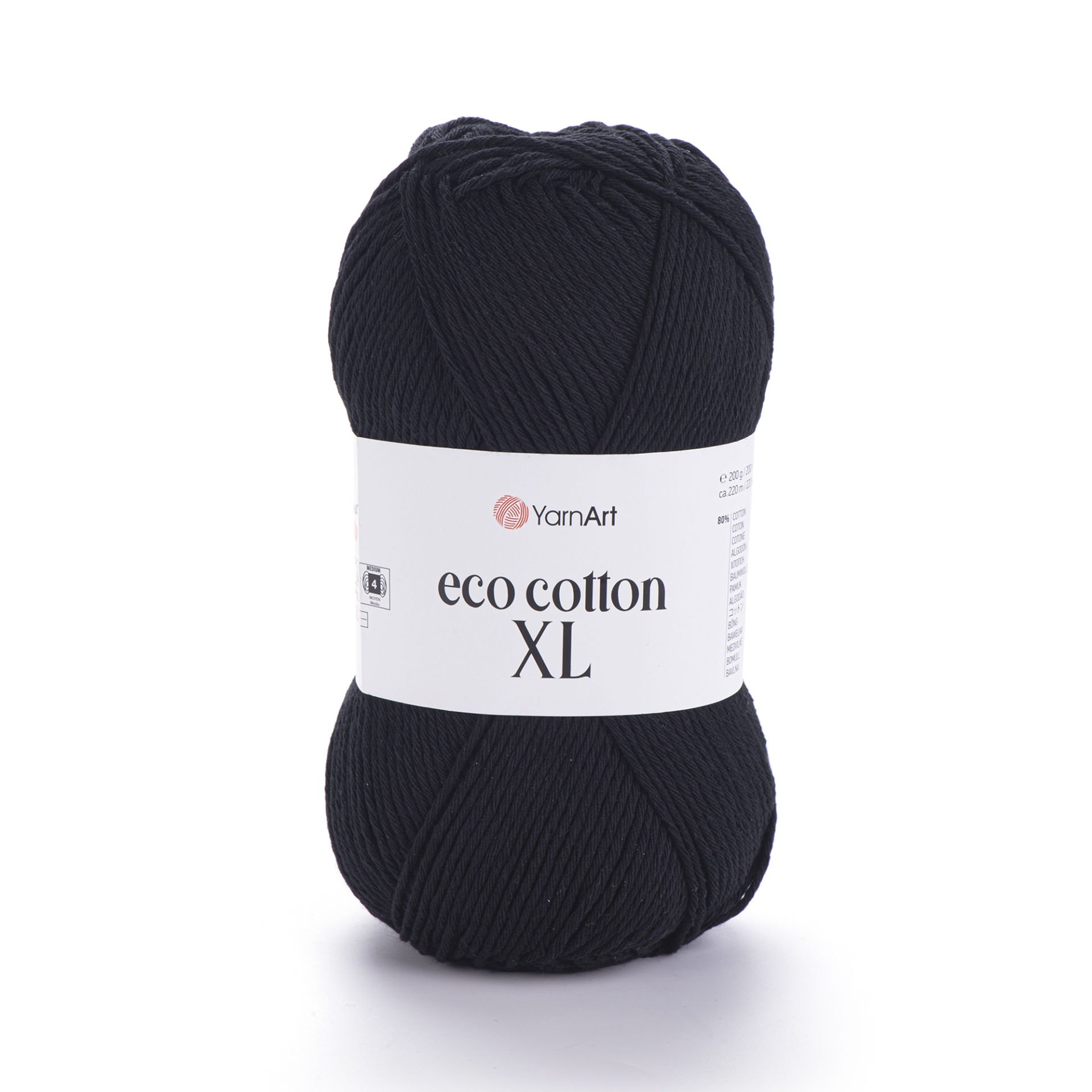 YARNART ECO COTTON XL - EL ÖRGÜ İPİ SİYAH - 761