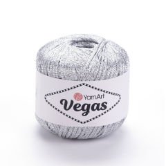 YARNART VEGAS - SİMLİ EL ÖRGÜ İPİ GÜMÜŞ - 41