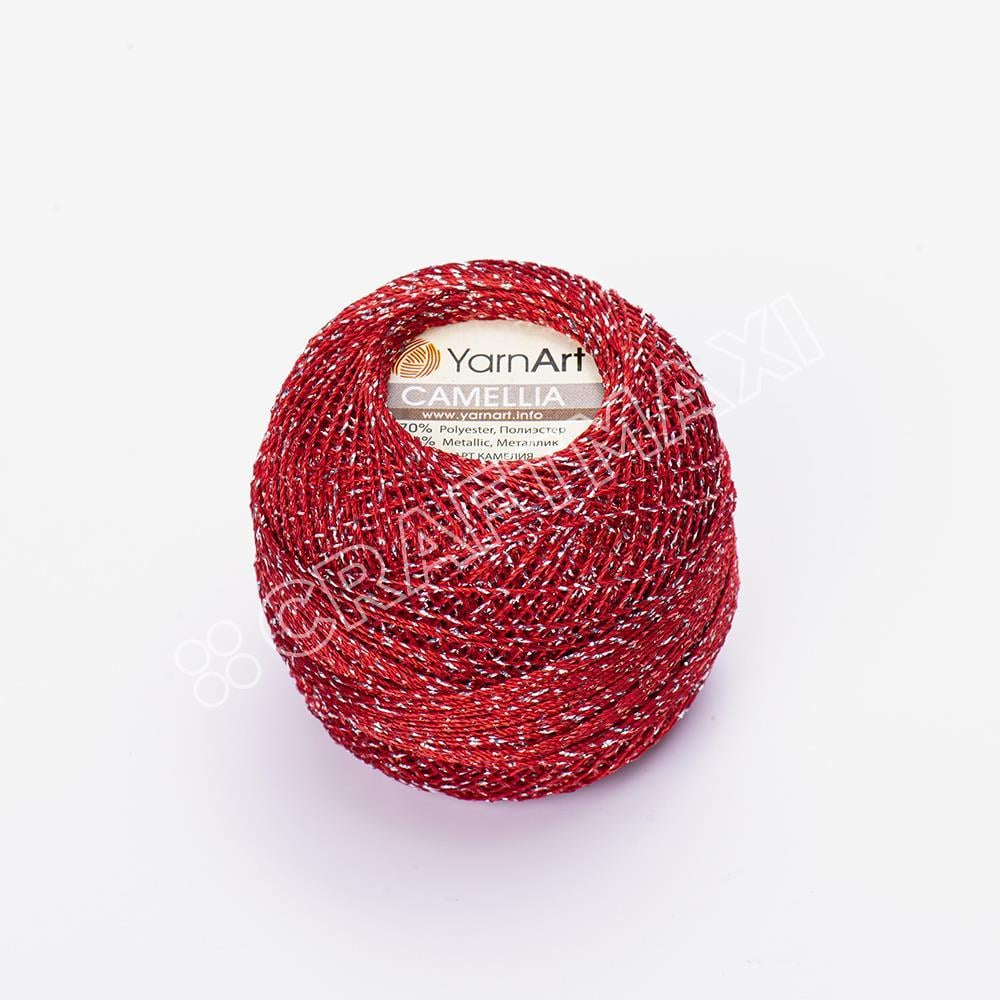 YARNART CAMELLIA - SİMLİ DANTEL İPİ KIRMIZI - 416