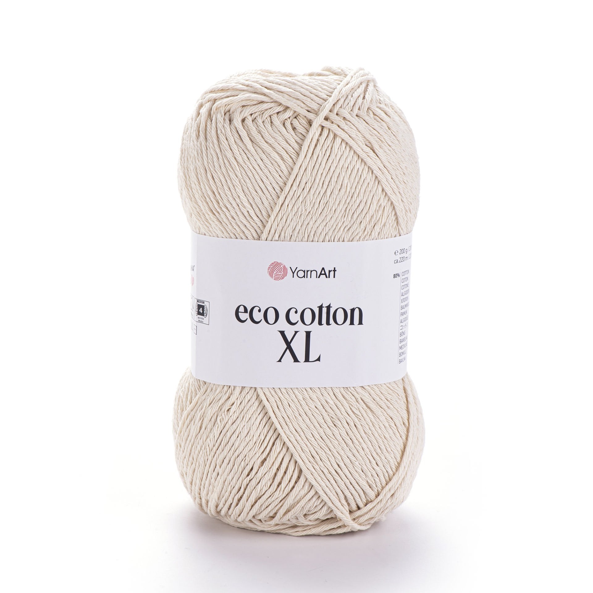YARNART ECO COTTON XL - EL ÖRGÜ İPİ KREM - 762