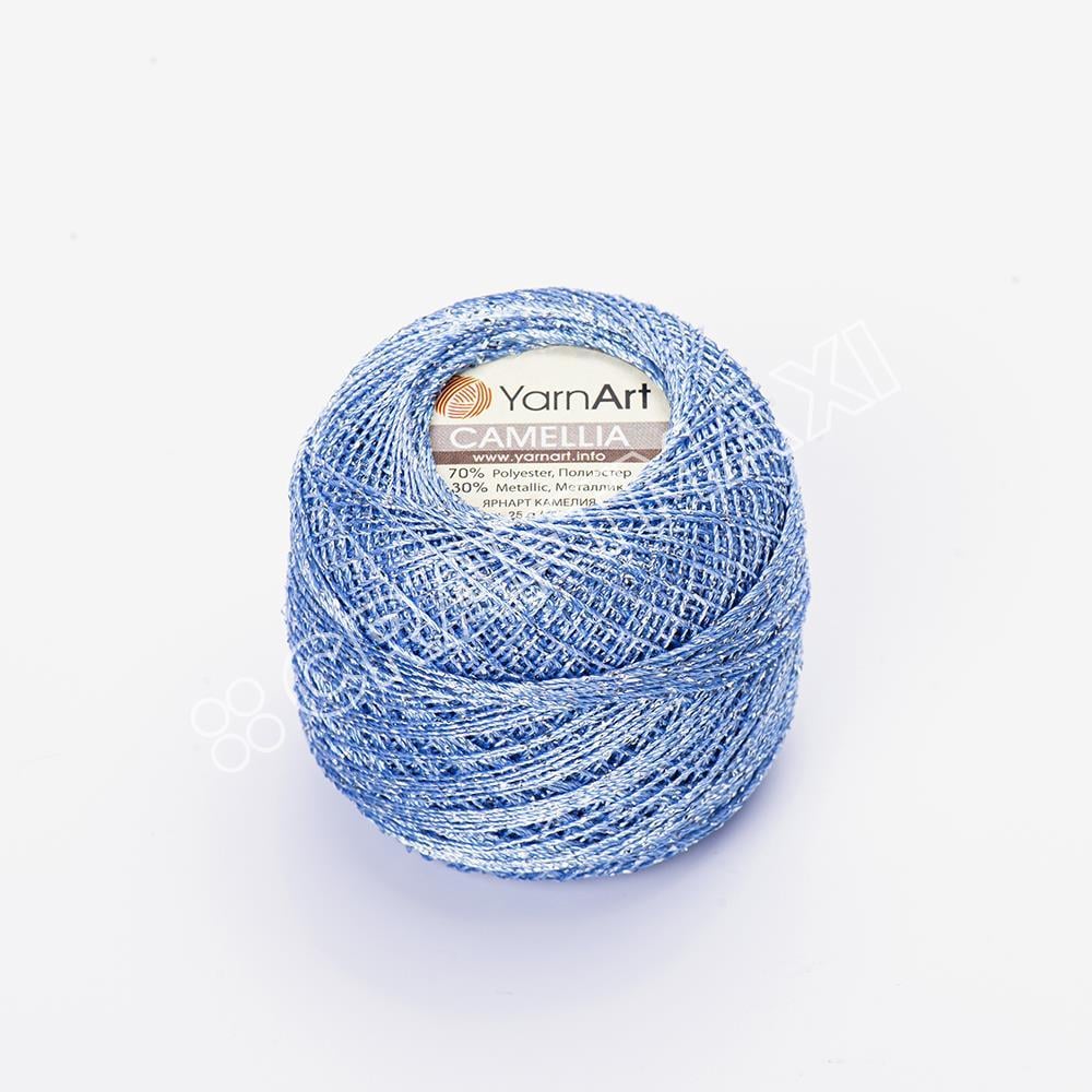 YARNART CAMELLIA - SİMLİ DANTEL İPİ MAVİ - 417