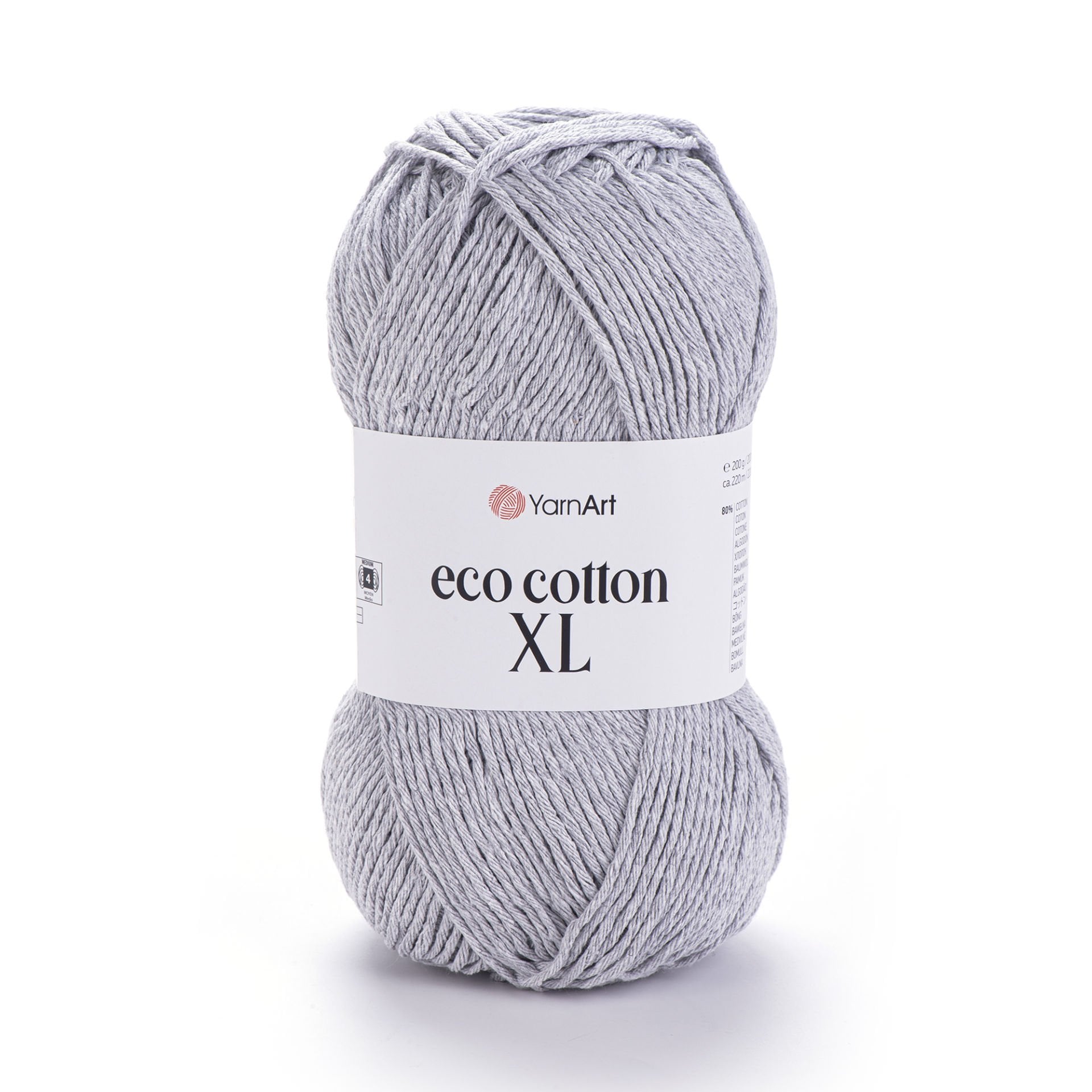 YARNART ECO COTTON XL - EL ÖRGÜ İPİ GRİ - 763