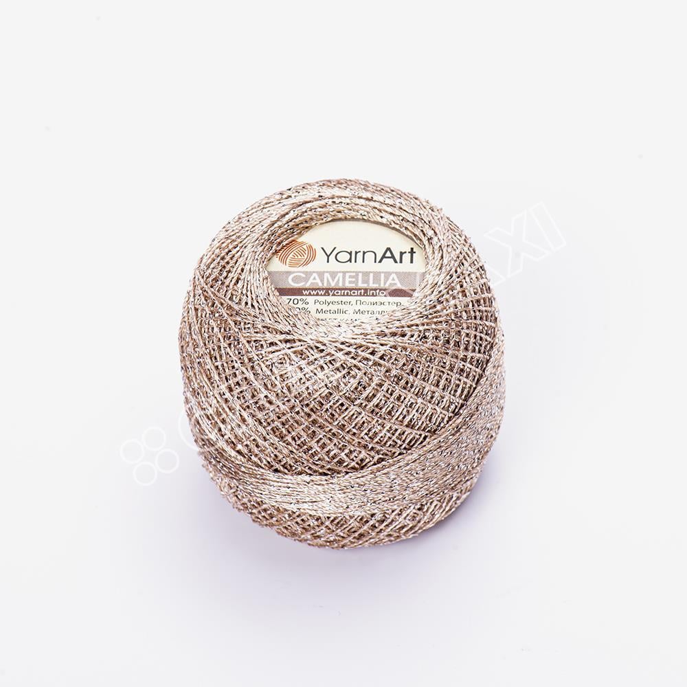 YARNART CAMELLIA - SİMLİ DANTEL İPİ BEJ - 418