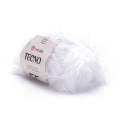 YARNART TECNO - TÜYLÜ EL ÖRGÜ İPİ BEYAZ - 01