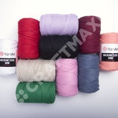 YARNART MACRAME CORD 3 MM - MAKROME EL ÖRGÜ İPİ MAVİ - 795