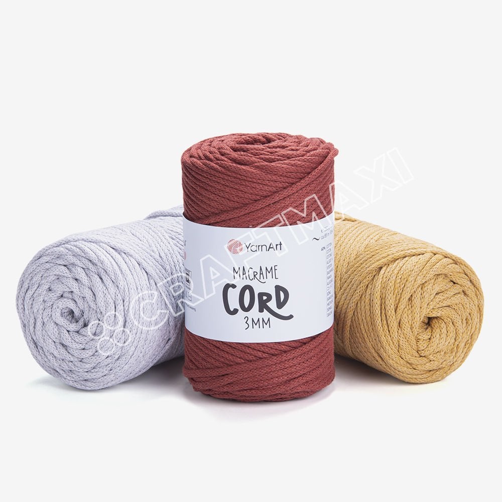 YARNART MACRAME CORD 3 MM - MAKROME EL ÖRGÜ İPİ