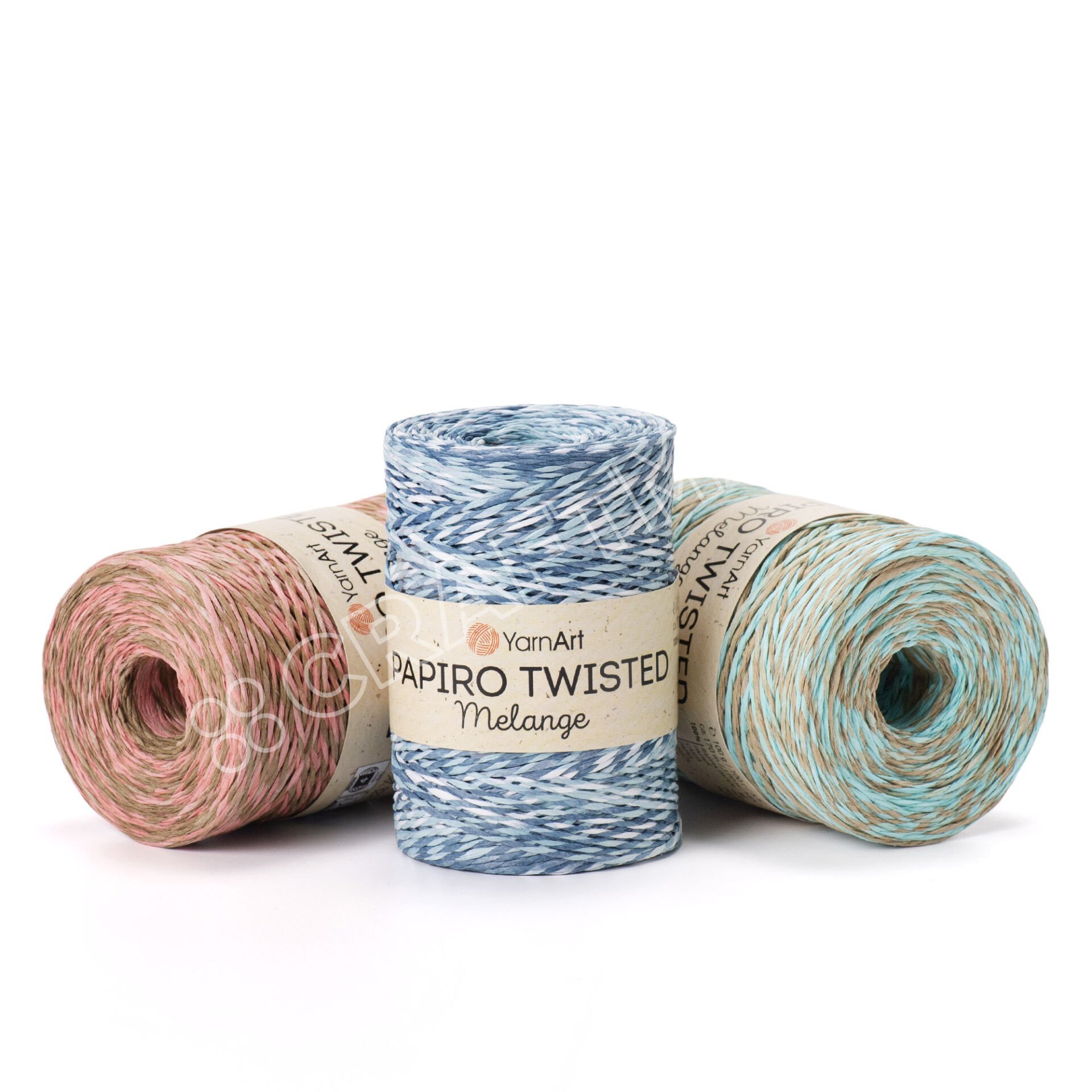YARNART PAPIRO TWISTED MELANGE - EBRULİ KAĞIT İP