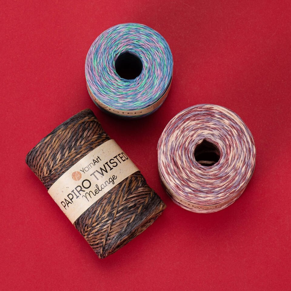 YARNART PAPIRO TWISTED MELANGE - EBRULİ KAĞIT İP