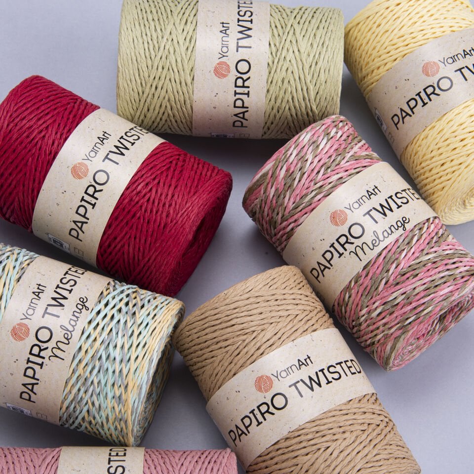 YARNART PAPIRO TWISTED MELANGE - EBRULİ KAĞIT İP