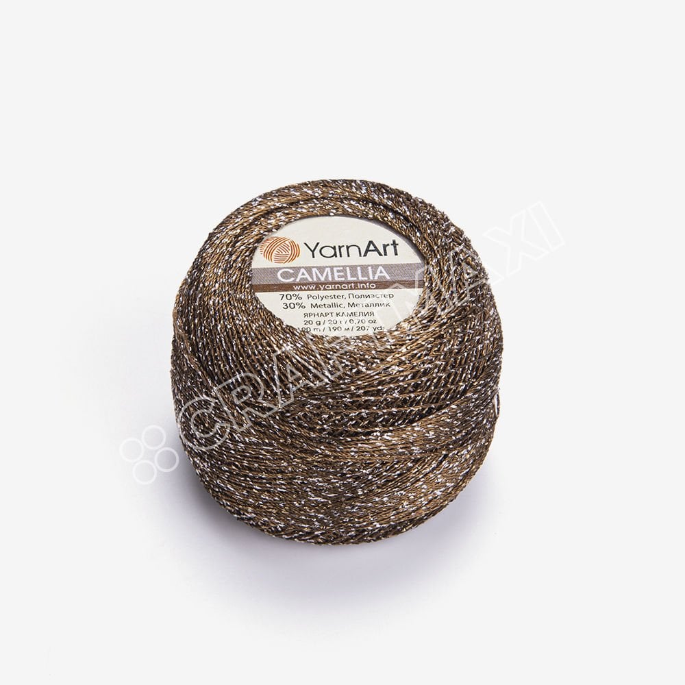 YARNART CAMELLIA - SİMLİ DANTEL İPİ KAHVERENGİ - 422