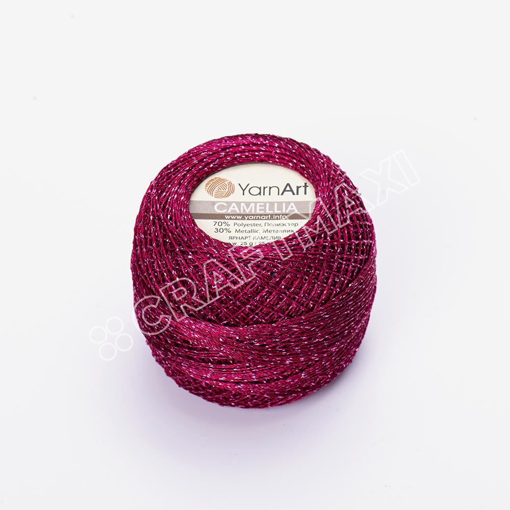 YARNART CAMELLIA - SİMLİ DANTEL İPİ VİŞNE ÇÜRÜĞÜ - 426