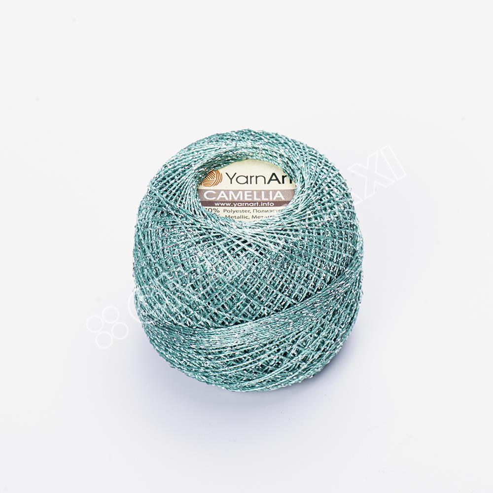 YARNART CAMELLIA - SİMLİ DANTEL İPİ SU YEŞİLİ - 427
