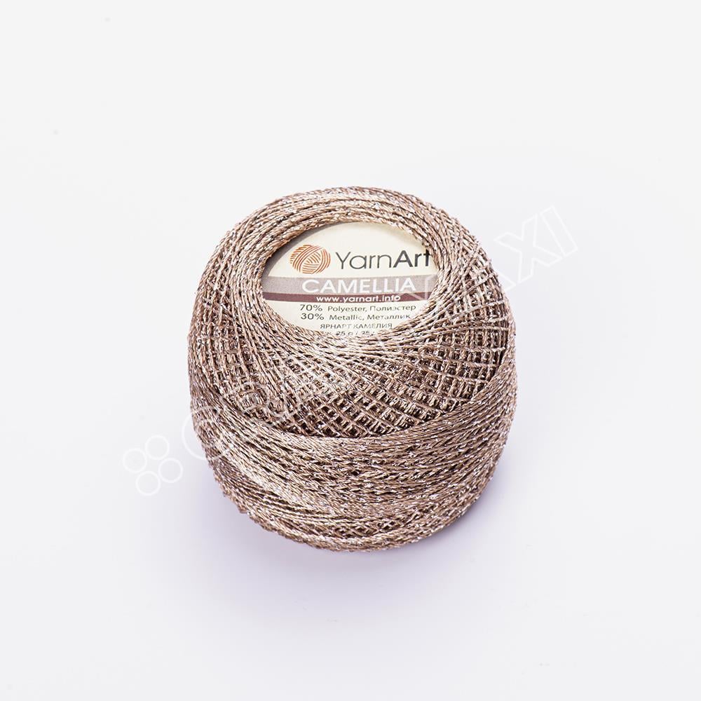 YARNART CAMELLIA - SİMLİ DANTEL İPİ VİZON - 429