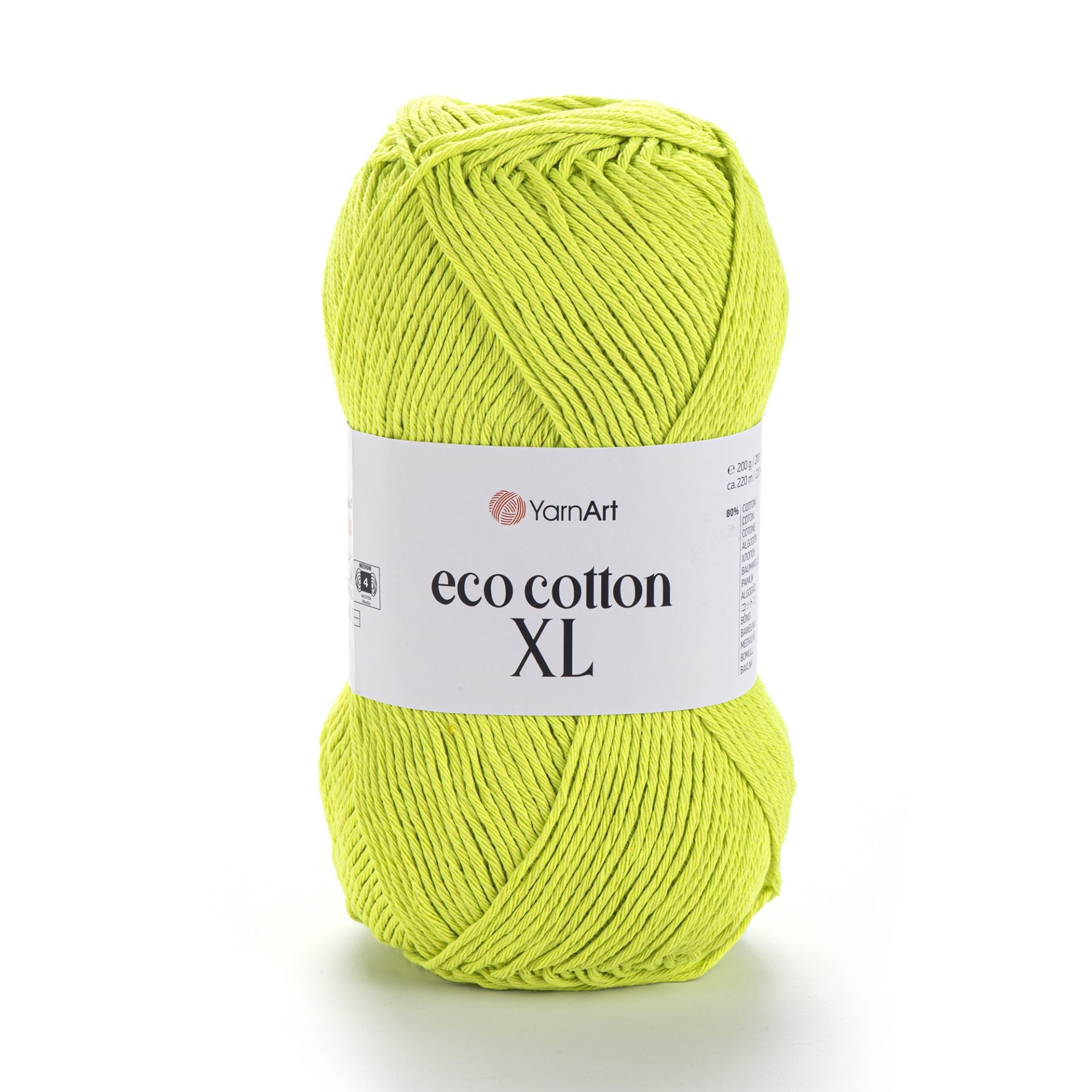 YARNART ECO COTTON XL - EL ÖRGÜ İPİ FOSFORLU YEŞİL - 801