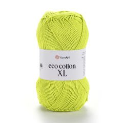 YARNART ECO COTTON XL - EL ÖRGÜ İPİ FOSFORLU YEŞİL - 801