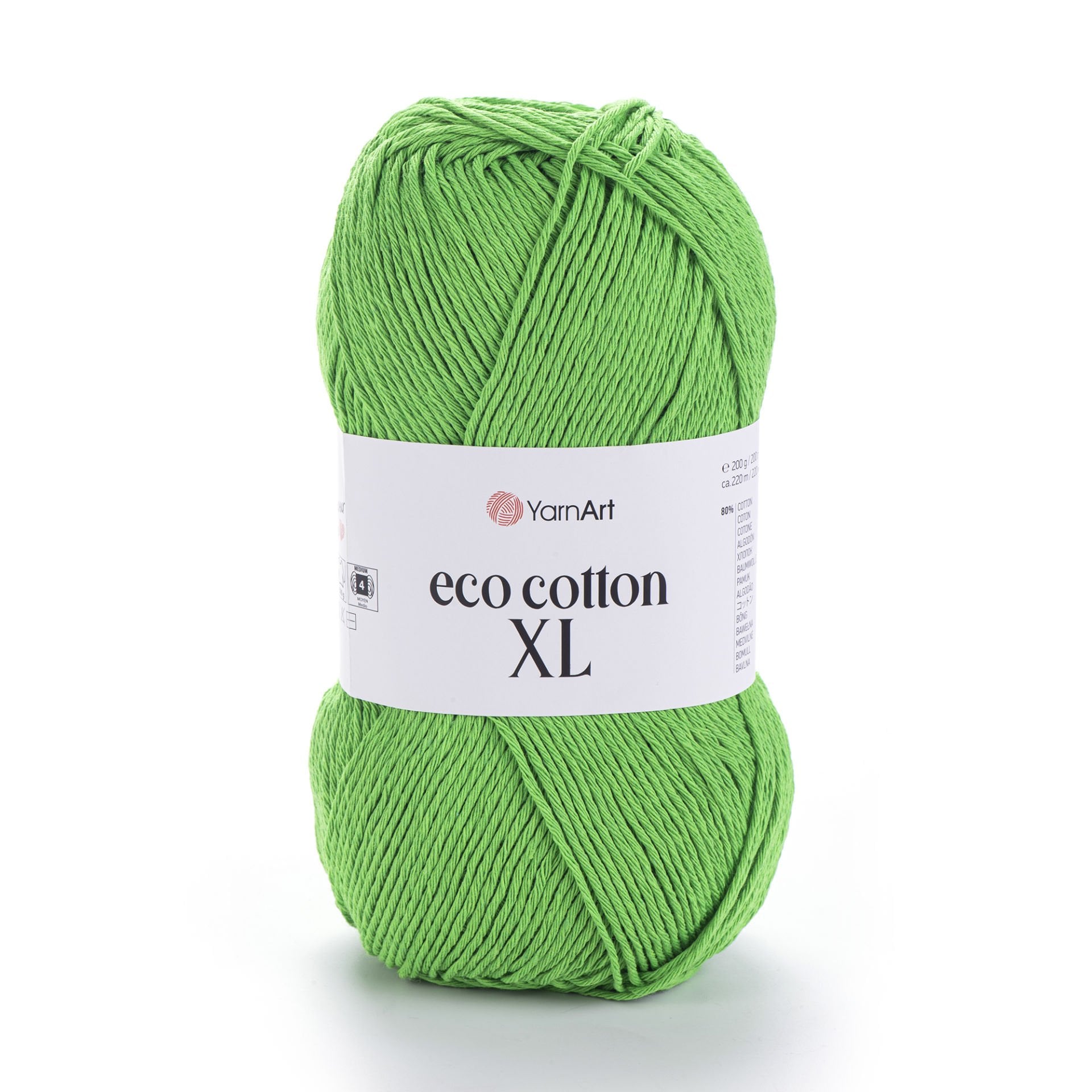 YARNART ECO COTTON XL - EL ÖRGÜ İPİ AÇIK YEŞİL - 802