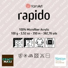 YARNART RAPIDO - EL ÖRGÜ İPİ ZEYTİN YEŞİLİ - 674