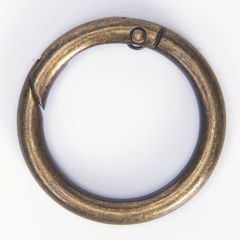 METAL KLİPSLİ ÇANTA HALKASI - 2 ADET BRONZ