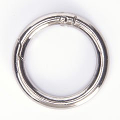 METAL KLİPSLİ ÇANTA HALKASI - 2 ADET GÜMÜŞ