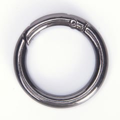 METAL KLİPSLİ ÇANTA HALKASI - 2 ADET SİYAH