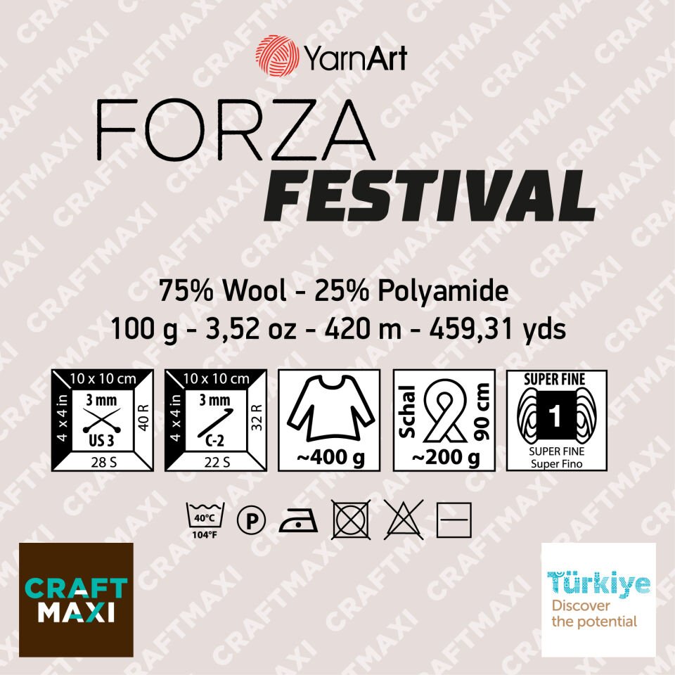 YARNART FORZA FESTIVAL - EBRULİ ÖRGÜ İPİ