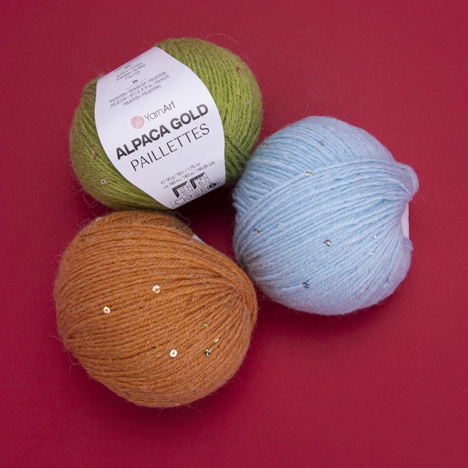 YARNART ALPACA GOLD PAILLETTES - EL ÖRGÜ İPİ