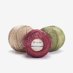 YARNART TULIP - IŞILTILI DANTEL İPİ AÇIK GRİ - 475