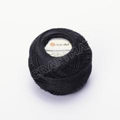 YARNART TULIP - IŞILTILI DANTEL İPİ SİYAH - 400