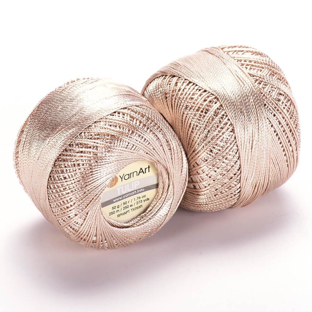 YARNART TULIP - IŞILTILI DANTEL İPİ KREM - 404