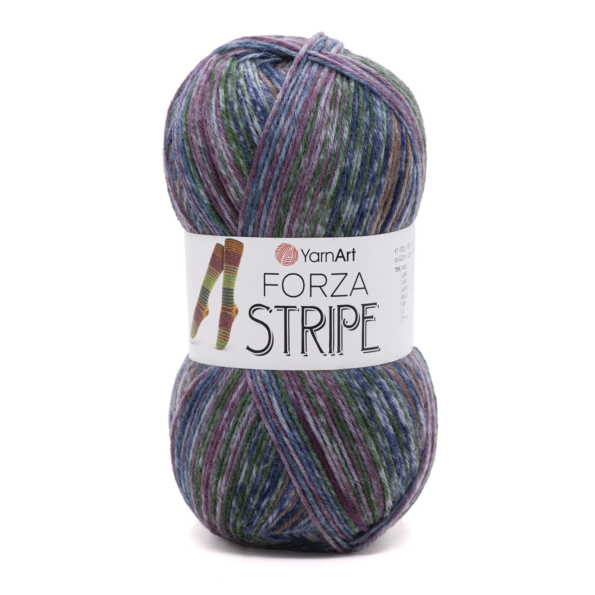 YARNART FORZA STRIPE - EBRULİ ÖRGÜ İPİ EBRULİ - 2801