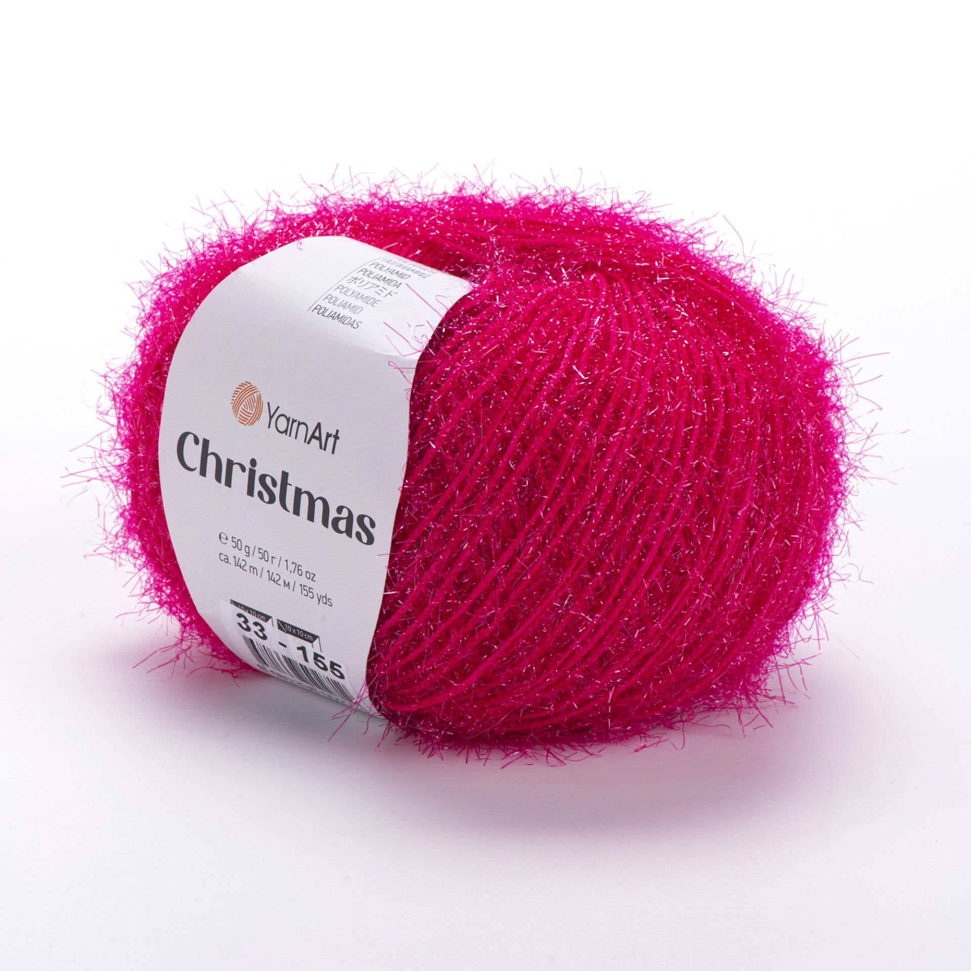 YARNART CHRISTMAS - IŞILTILI EL ÖRGÜ İPİ KOYU PEMBE - 33