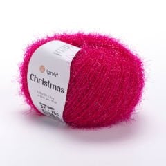 YARNART CHRISTMAS - IŞILTILI EL ÖRGÜ İPİ KOYU PEMBE - 33